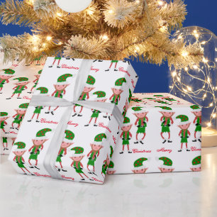 Papier Cadeau Elfes Conçoivent Noël