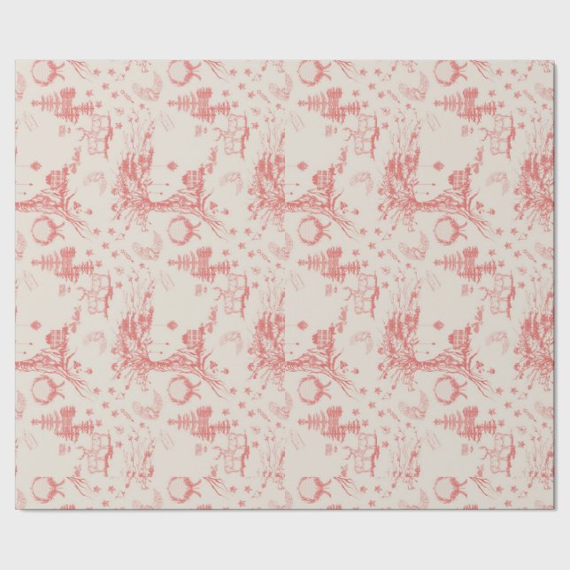 Papier Cadeau Elk Woods French Toile (Couture)