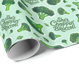 Papier Cadeau Elle coupe du brocoli Humour Génération X Nouveaut