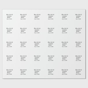 Papier Cadeau Elle l'a fait diplômée ajouter nom classe de texte