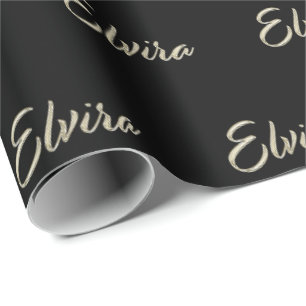 Papier Cadeau Elvira white gold Handwriting