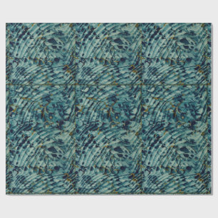 Papier Cadeau Emballage de gardes de livre Marbleized par bleu