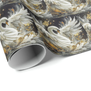 Papier cadeau emballage élégant Cygne