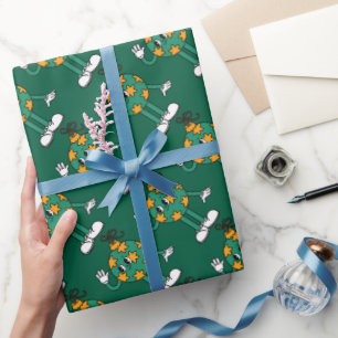 Papier Cadeau Emballage personnalisé pour fête botanique et anni