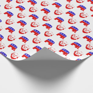 Papier Cadeau Emblème de Parti Républicain de Donald Trump
