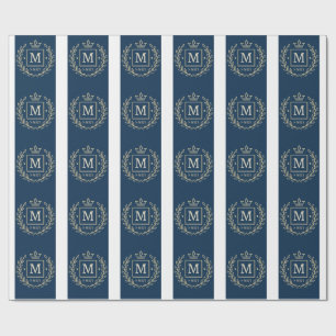Papier Cadeau "Emblème Royal NMKY – Monogramme M Dessin de Blaso