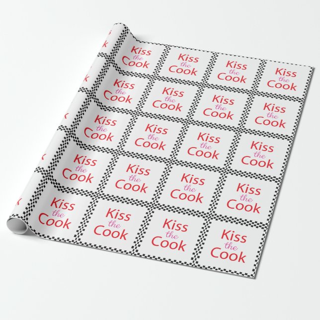 Papier Cadeau Embrasse Le Cuisinier (Déroulé)