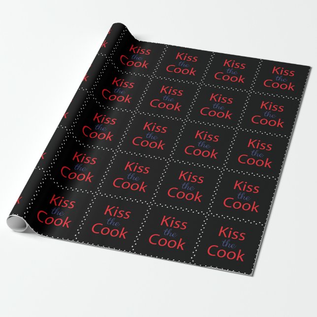 Papier Cadeau Embrasse Le Cuisinier (Déroulé)