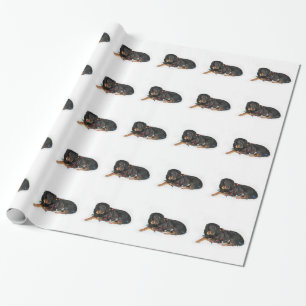Papier Cadeau Embrouillement de Noël de rottweiler