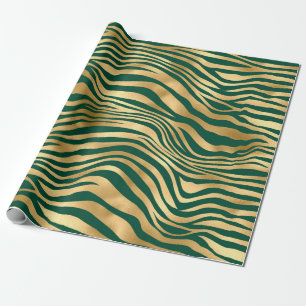 Papier Cadeau Emerald et Gold Safari Series Design 4