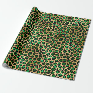 Papier Cadeau Emerald et Gold Safari Series Design 8
