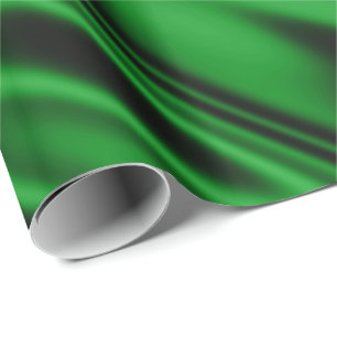 Papier Cadeau Émeraude Vert Faux Satin Tissu Look