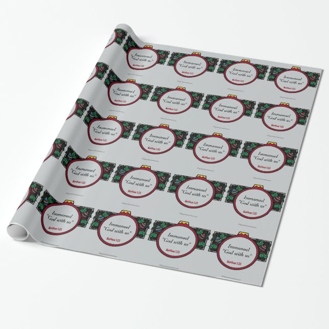 Papier Cadeau Emmanuel Dieu avec nous Noël (Déroulé)