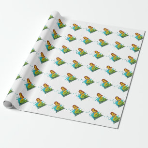 Papier Cadeau emoji mermaid