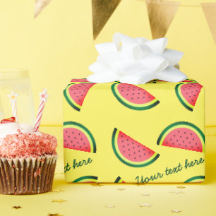 Papier Cadeau Empreinte de fruits de pastèque d'été tropicale pe