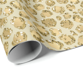 Papier Cadeau Empreinte de léopard Glitzy Glam Gold Parties scin
