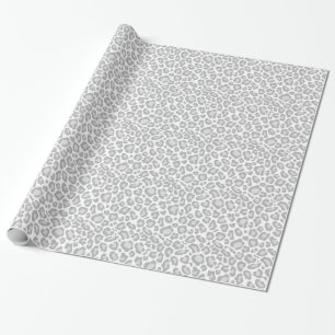Papier Cadeau Empreinte de léopard gris