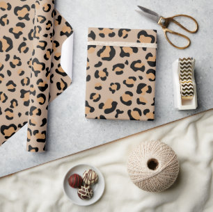 Papier Cadeau Empreinte de léopard, Spots de léopard, Leopard Br