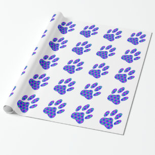 Papier Cadeau Empreinte de patte cosmique