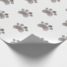Papier Cadeau Empreintes de pattes Chat Chien Aquarelle Animal E