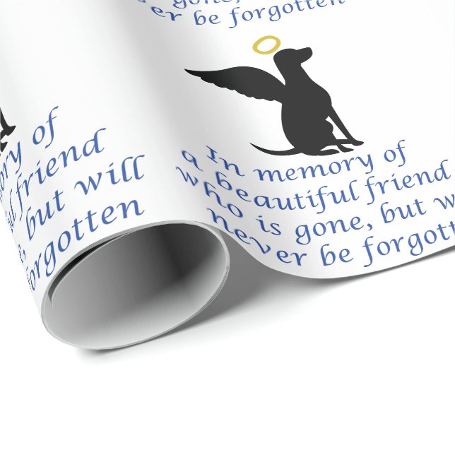 Papier Cadeau En mémoire de (Coin rond)