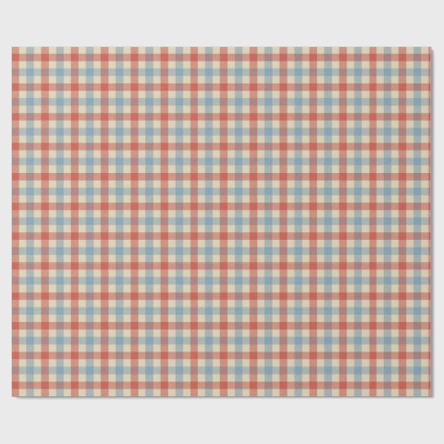 Papier Cadeau En vichy Americana (Plat)