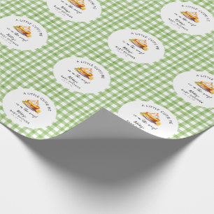 Papier Cadeau En vichy Baby shower Little Cutie Pie