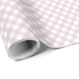 Papier Cadeau En vichy rose vérifie simple mignon plaid