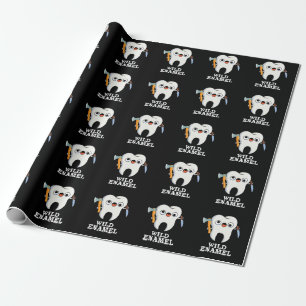 Papier Cadeau Enamel sauvage Drôle animal sauvage Jeu de dent Da