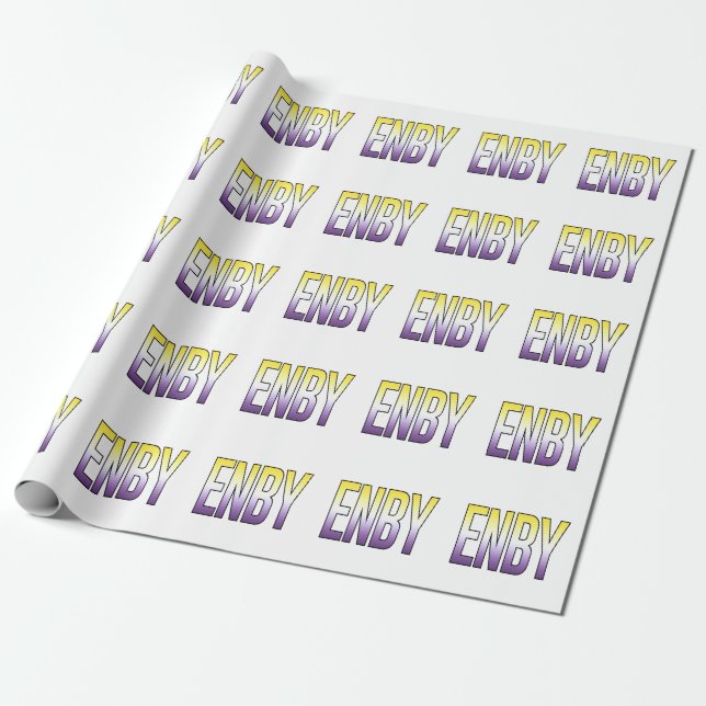 Papier Cadeau ENBY - Non binaire (Déroulé)