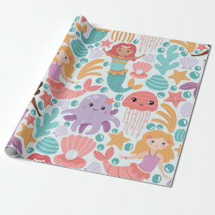 Papier Cadeau Enchanter le monde sous-marin