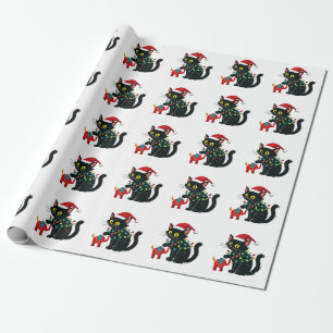 Papier Cadeau Enfant Chat Lady Christmas Kamala Trump