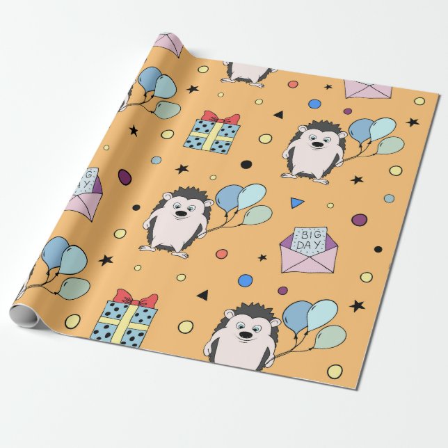 Papier Cadeau Enfant coloré personnalisé Anniversaire (Déroulé)