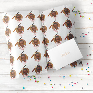 Papier Cadeau Enfants Baseball Joyeux Anniversaire Nom & Photo