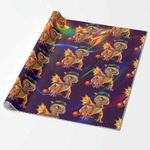 Papier Cadeau Enfants Dragon Anniversaire