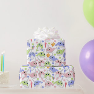 Papier Cadeau Enfants Narwhals colorés