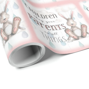 Papier Cadeau Enfants Obéissez à vos parents - Col 3:20