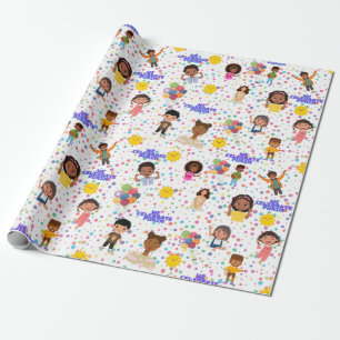 Papier Cadeau Enfants pour papier d'emballage Purim 30"+