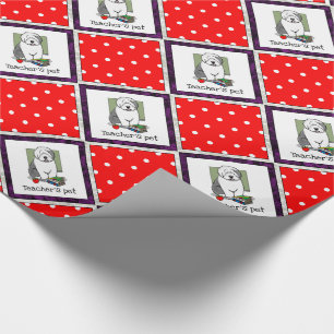 Papier Cadeau Enseignant de l'école Vieux chien de mouton anglai
