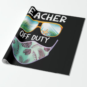 Papier Cadeau Enseignant Hors Service Dernier Jour De L'École En