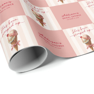 Papier Cadeau Enterrement de vie de jeune fille personnalisé Ell