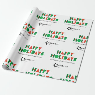 Papier Cadeau Entreprise de logo personnalisé Joyeuses Fêtes Col