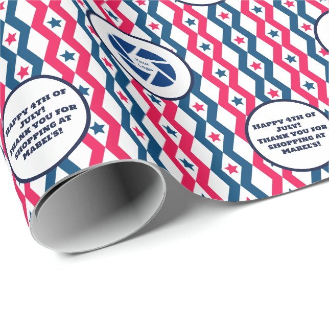 Papier Cadeau Entreprise de vente au détail Texte de logo diaman (Coin rond)
