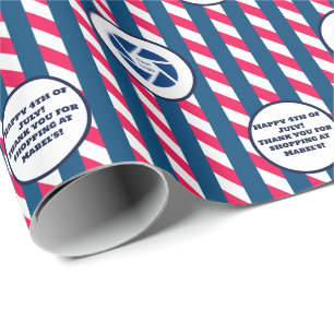Papier Cadeau Entreprise de vente au détail Texte de logo rayé d