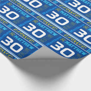 Papier Cadeau Enveloppe bleue personnalisée sportive