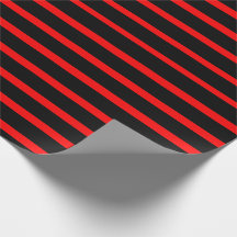 Enveloppe cadeau à rayures noir et rouge