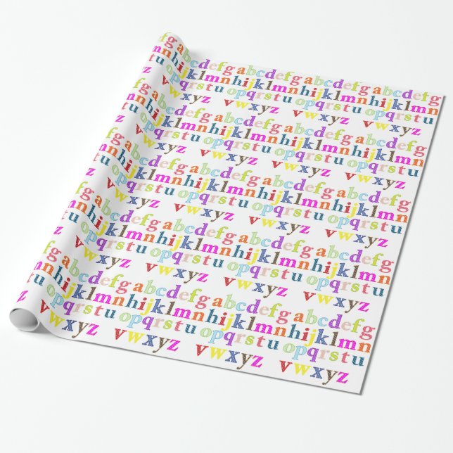 Papier Cadeau Enveloppe cadeau Alphabet (Déroulé)