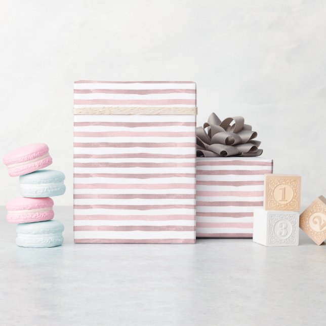 Papier Cadeau Enveloppe cadeau Baby shower en bande rose (Baby Shower)