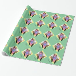 Papier Cadeau Enveloppe cadeau - Calico Chats et Nom
