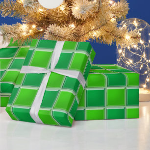 Papier Cadeau Enveloppe cadeau - Carreaux de verre en vert